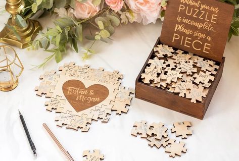 Wedding Puzzle, Wedding Guest Book Puzzle, Heart Puzzle Guestbook, Wooden Guest Book Alternative, Jigsaw Puzzle Anniversary Gift Name Puzzle - Etsy Serbia Puzzle Wedding, Megan Good, Puzzle Guest Book, Wedding Puzzle, Wooden Guest Book, Heart Puzzle, Wedding Guest Books, Name Puzzle, Guest Book Alternative