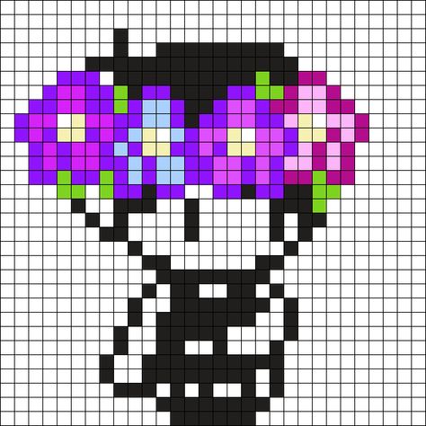 Omori Pixel Art Grid, Cute Toothless, Pearl Beads Pattern, Easy Pixel Art, Stitch Drawing, Cool Pixel Art, Pattern Maker, Perler Bead Templates, Pixel Art Grid