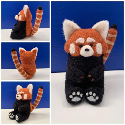 Red Pandas, Bear Animal, Red Panda, Felt Art, Punch Needle, Cute Bears, Panda Bear, Needle Felted, Winter Glove