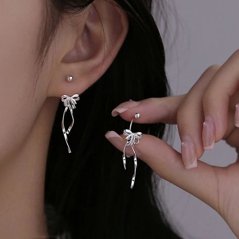 Just found this amazing item on AliExpress. Check it out! $0.95 | Silver Color Simple Sweet Cute Ribbon Bow Earrings for Women New Trend Curved Hook Screw Buckle Earrings Wedding Jewelry Gift Feminine Earrings, Cute Ribbon, Metal Drop, Bow Earrings, Earrings Wedding, New Trend, Fashion Jewelry Earrings, Ribbon Bow, Elegant Earrings