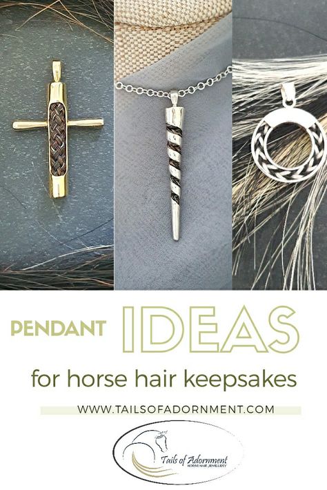 Horse Hair Momentos, Horse Hair Memory Ideas, Things To Do With Horse Hair, Diy Horse Hair Jewelry, What To Do With Horse Hair, Horse Hair Ideas Memorial Diy, Horse Hair Jewelry Diy, Horse Tail Memorial Ideas, Horse Hair Necklace