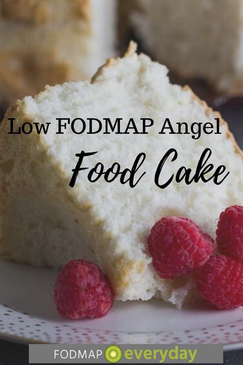 Our Low FODMAP Angel Food Cakes is as light, low in fat, sweet and versatile as the traditional version. Ours is based on the very soft and cake-flour-like King Arthur Gluten Free Measure for Measure Flour. #dairyfree #vegetarian #glutenfree #easyrecipe #lowfodmapdiet #lowfodmaprecipes  #lowfodmapfoods  #ibsrelief #ibsdiet #ibsrecipes #ibspain #ibsliving #ibstips #ibsfodmap #ibsfood #fodmapeveryday Angel Food Cakes, Fodmap Baking, Fodmap Desserts, Fodmap Meals, Fod Map, King Arthur Gluten Free, Ic Recipes, Measure For Measure, Low Fodmap Diet Recipes