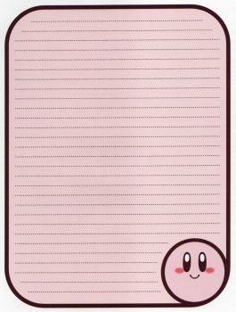 Kirby Stationery by MrNintendoFan54729 Kirby Stationery, Kirby Template, Kirby Party, College Printables, Foldables Templates, Paper Blinds, Journal Elements, Barbie Printables, Purple Owl