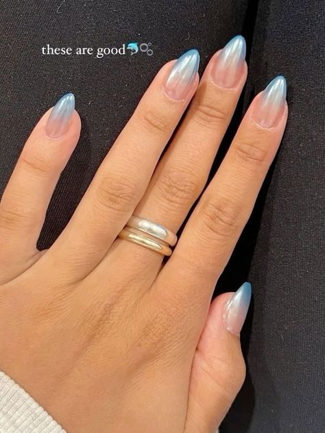 Ice Blue Snowflake Nails, Blue Chrome Nails With Snowflakes, Ice Blue Nails Winter Glitter, Light Blue January Nails, Icy Blue Nail Designs, Frost Blue Nails, Blue Icicle Nails, Icey Nails Winter, Ice Blue Nails Winter Snow Queen