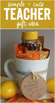 Cute + Simple Teacher Gift Idea with @bigelowtea - perfect for the teacher in your life who could use a relaxing break with a hot cup of tea! #MeAndMyTea #ad Halloween Care Packages, Easy Teacher Gifts, Halloween Gift Baskets, Cute Teacher Gifts, Creative Diy Gifts, Cadeau Diy, Gift Tea, Tea Gifts, Gifts For Teachers