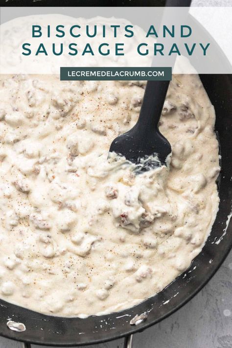 Homemade Biscuits And Gravy, Brunch Crowd, Easy Sausage Gravy, Easy Biscuits And Gravy, Biscuits And Sausage Gravy, Biscuits And Sausage, Homemade Gravy For Biscuits, Best Biscuits And Gravy, Breakfast Simple