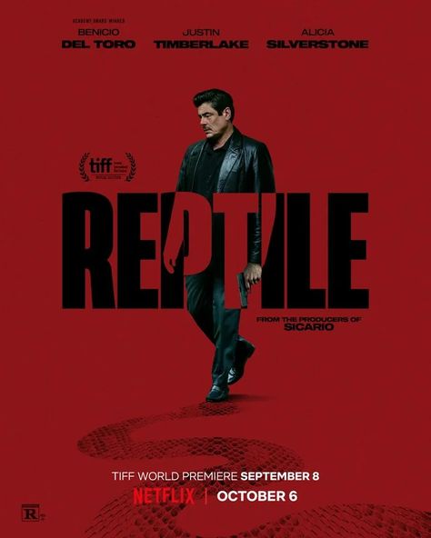 Reptile - A moody detective flick. That has a not surprising ending. Michael Pitt, Film Netflix, Good Movies On Netflix, Alicia Silverstone, Western Film, David Fincher, Thriller Movie, Movie Posters Design, Movie Titles