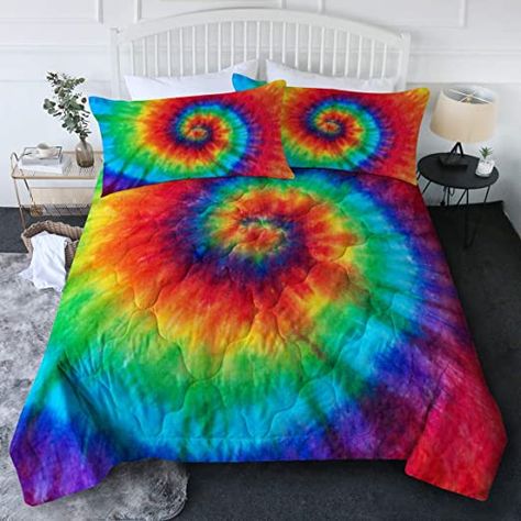 Amazon.com: BlessLiving Tye Dye Comforter Set Girls Full/Queen Size Comforter Sets Rainbow Bedding Set 3pc Bright Colored Bedding Sets Soft Tie Dye Bedding Queen Set : Home & Kitchen Rainbow Comforter, Colorful Bedding Sets, Comforter Sets Boho, Tye Dye Patterns, Twin Size Comforter, Tie Dye Bedding, Rainbow Bedding, Queen Size Comforter Sets, Boho Comforters