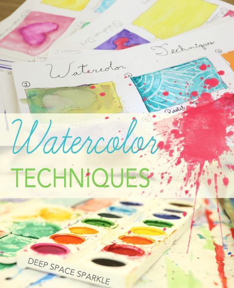 A practice lesson of watercolor techniques that helps kids prepare for more advanced watercolor art lessons Scrapbook Watercolor, Waldorf Homeschooling, Deep Space Sparkle, Watercolor Instruction, 6th Grade Art, Creation Art, Watercolor Video, Watercolour Paint, Homeschool Art