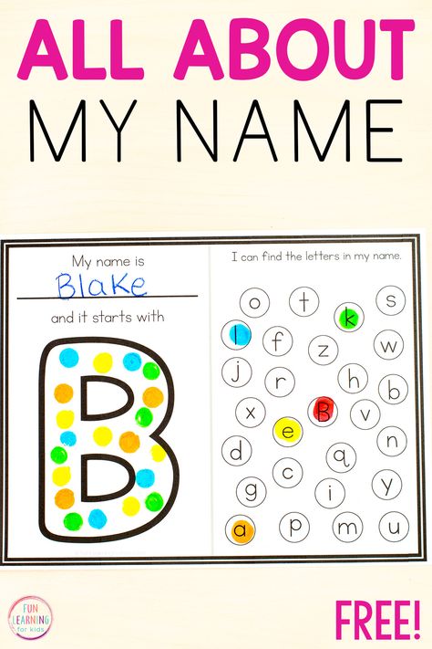 Pre K On My Way, Abeka Pre K 4, Alphabet Review Preschool, Name Activities For Toddlers, Preschool Name Recognition, Name Worksheets, Name Writing Activities, Name Activities Preschool, All About Me Preschool Theme