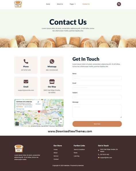 Baketale - Artisan Bakery Elementor Template Kit Baking Website Design, Cake Website Design Inspiration, Cookie Website Design, Bakery Website Design Inspiration, Contact Us Page Design Website, Faq Website Design, Cake Website Design, About Us Page Design Website, Bakery Poster Design