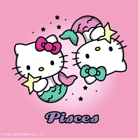 Pisces Widget, Hello Kitty Pisces, Pink Pisces, Pisces Core, Pisces + Core + Aesthetic, Chosen Tattoo, Hello Kitty Wallpapers, Pisces Aesthetic, Pisces Art