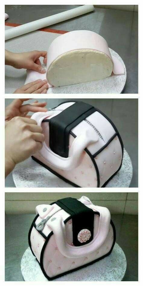 Torte Creative, Handbag Cakes, Buttercream Frosting Cake, Purse Cake, Handbag Cake, Make Up Cake, Torte Cupcake, Cake Decorating Videos, Novelty Cakes