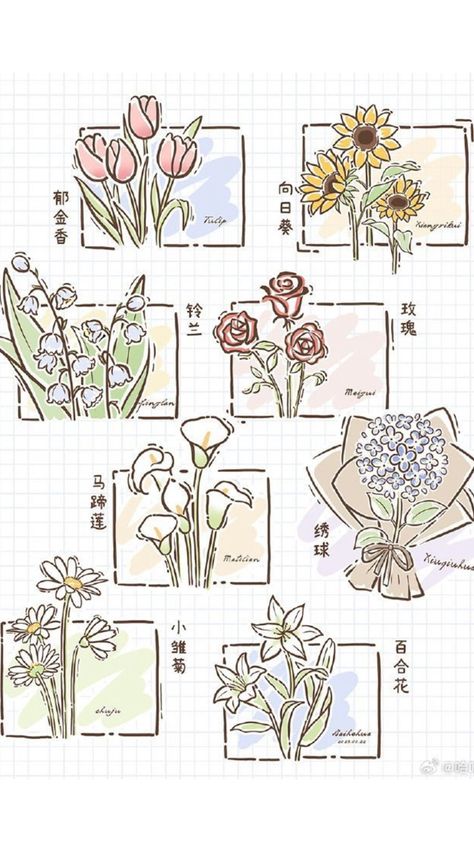 Quick Diy Gifts, Whimsical Art Journal, Painting Flowers Tutorial, Doodle Art Flowers, Flower Notebook, Desain Buklet, Flower Drawing Tutorials, Bunny Drawing, Scrapbook Art