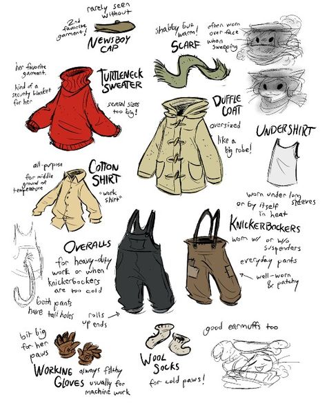 C Winter Clothing Reference, Beanie Drawing Tutorial, Flannel Art Reference, Jacket Collar Drawing Reference, Rain Jacket Drawing, Winter Jacket Drawing Reference, Beanie Drawing References Front View, Winter Drawing Reference, Tattered Clothes Drawing