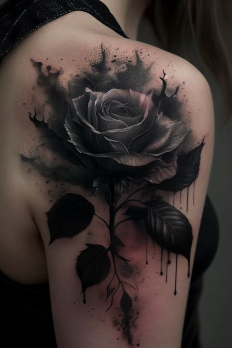 Shoulder Cover Up Tattoos, White Rose Tattoo, Black And White Rose Tattoo, Flower Cover Up Tattoos, Forearm Cover Up Tattoos, Names Tattoo, Cover Up Tattoos For Women, Bauch Tattoos, Rose Tattoos For Women