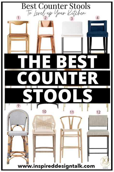 modern counter stools Ikea Counter Stools, Kitchen Island Chairs Modern, Best Counter Stools, Transitional Counter Stools, Modern Kitchen Stools, Kitchen Stools With Back, Modern Bar Stools Kitchen, Island Bar Stools, Kitchen Makeover Ideas