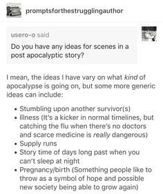 Apocalypse Writing, Apocalypse Writing Prompts, Dystopian Story Ideas, Dystopian Writing, Dystopian Writing Prompts, Writing Plot, Rp Ideas, Writing Motivation, Post Apocalyptic