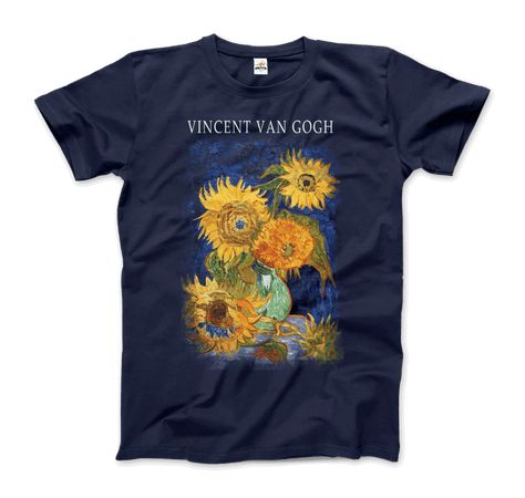 Van Gogh Five Sunflowers 1888, Artwork T-Shirt – The Artist Life Sunflower T Shirt, Painting Sunflowers, Art Geek, René Magritte, Stages Of Life, Mc Escher, Egon Schiele, Rene Magritte, Street Graffiti