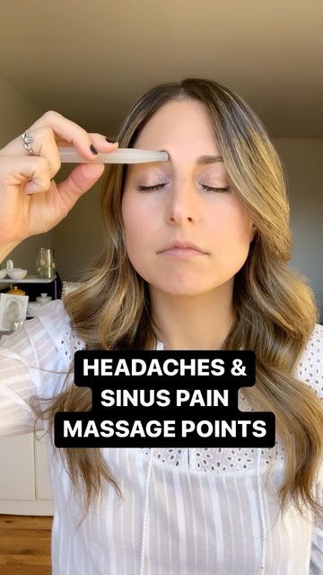 Amanda Nova on Instagram: "My favorite massage points for relieving headaches and sinus pain/pressure. You can do this massage with a tool as I’m demonstrating here or use your hands - whatever works! The white jade acupen I’m using can be found on @oliveandgrayce 💗💗 link is in my bio! #acupressure #acupressurepoints #massage #healing #headacherelief #sinusinfection #sinus #migrainerelief" Remedies For Sinus Congestion, Sinus Massage, Acupuncture Mat, Home Remedies For Sinus, Pressure Point Therapy, Massage Points, Sinus Pain, Acupressure Therapy, Homemade Facial Mask