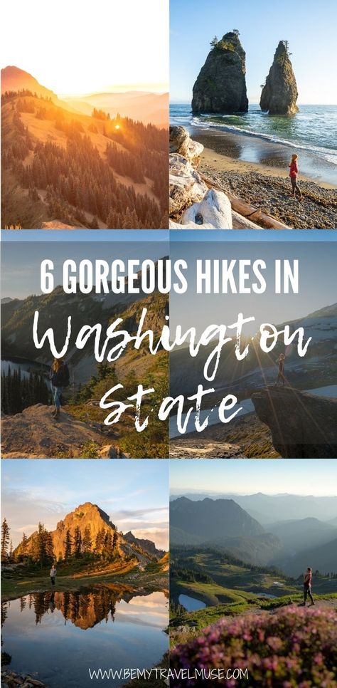 6 of the Best Hikes in Washington State Washington State Hikes, Pacific Northwest Travel, Washington State Travel, Washington Hikes, Washington Travel, Cascade National Park, North Cascades National Park, Us Road Trip, Mount Rainier National Park