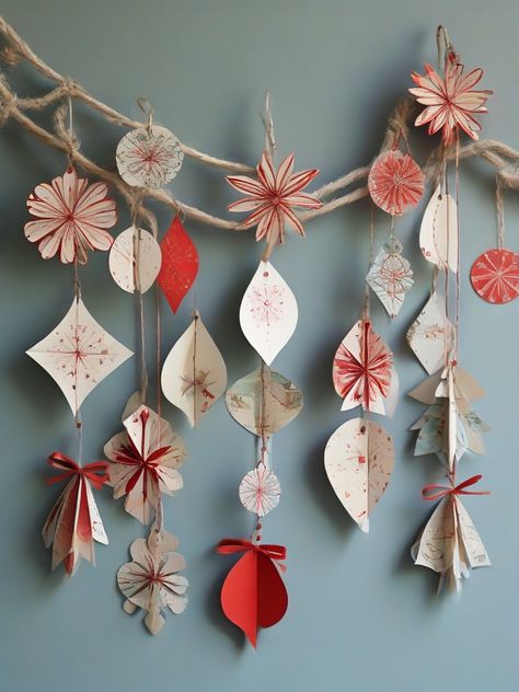 Celebrate the holiday season in style with this eco-friendly garland made from upcycled Christmas cards. Cut out shapes like stars or snowflakes and string them together to create a unique and sustainable decoration that’s perfect for your home. #ecofriendly #Christmasdecorations #garland #upcycling #sustainability #festive Diy Eco Friendly Christmas Decorations, Sustainable Xmas Decorations, Sustainable Holiday Decor, Eco Friendly Christmas Decor, Sustainable Holiday Decorations, Christmas Card Garland, Eco Christmas Decorations, Card Garland, Eco Friendly Christmas Decorations