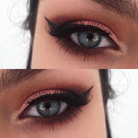 Beautiful! LOVE? credit @sophialcsmakeup #hairsandstyles Smoky Halloween Makeup, Dramatic Cat Eye Makeup, Bedroom Eyes Makeup, Golden Eye Makeup, Natural Eye Makeup Tutorial, Dance Makeup, Makijaż Smokey Eye, Organic Makeup, Natural Eyes