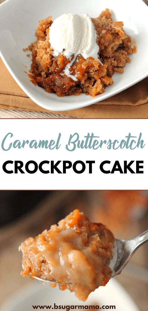 Have some friends over? Hate baking? Look no further than this Caramel Butterscotch Crockpot Cake recipe. Instant Butterscotch Pudding Recipes, Crockpot Cake Recipes, Slow Cooker Cake, Crockpot Cake, Butterscotch Recipes, Cooker Cake, Crockpot Slow Cooker, Recipes Using Cake Mix, Butterscotch Cake