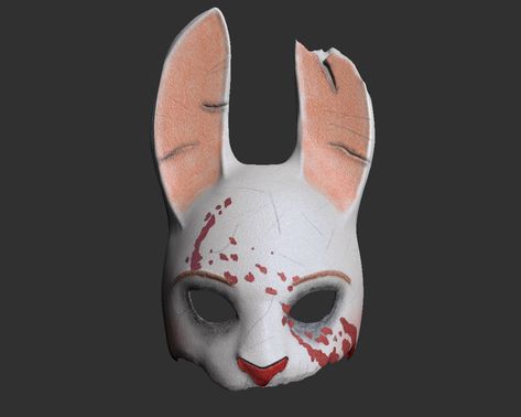 Huntress Cosplay, Rabbit Mask, Creepy Masks, The Huntress, Bear Mask, Bunny Mask, Mask Drawing, Creepy Things, Dead By Daylight