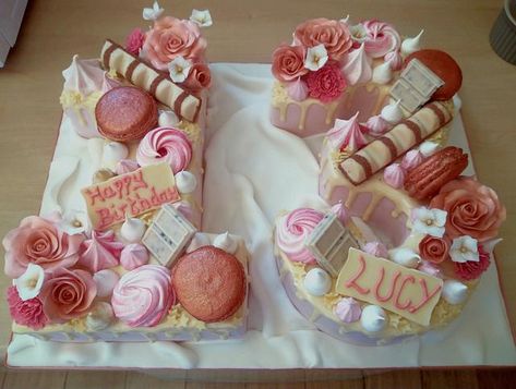 White Ganache, Gold Macarons, Ganache Drip, Chocolate Fudge Cake, Number 13, Fudge Cake, Pink Carnations, Drip Cake, Roses Pink