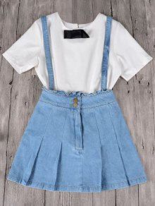 Mode Pastel, Frilly Skirt, Denim Skirts Knee Length, Overall Skirt, Denim Skirt Outfits, Blue Denim Skirt, Suspender Skirt, Kawaii Clothes, Light Blue Denim