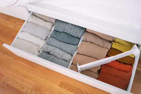 Small Space Clothing Organization + Storage Tips Diy Clothes Closet, Organization Clothes, Wardrobe Diy, Space Clothing, 2023 Bedroom, Helpful Products, Pottery Barn Duvet, Clothing Organization, Malm Bed