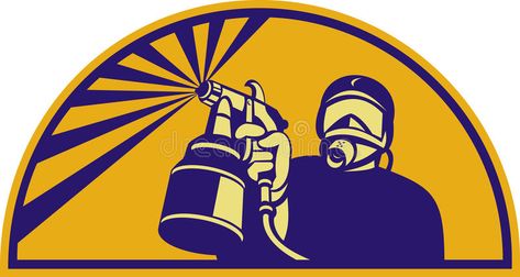 Spray painter with spray gun. Image shows a spray painter with spray gun done in #Sponsored , #Ad, #sponsored, #painter, #shows, #Image, #Spray Knight Logo, Helmet Logo, Technology Logo, Stock Vector, Painter, Vector Illustration, Spray, Royalty Free, Royalty Free Stock Photos