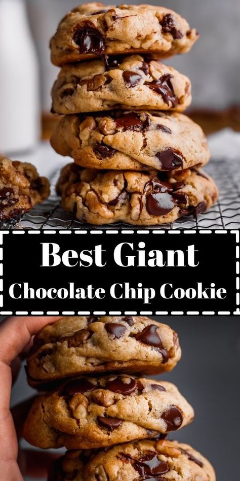 Cookies Healthy Recipes, Baking Spring, Chocolate Chip Cookies Healthy, Chocolatechip Cookies, Giant Chocolate Chip Cookie, Best Chocolate Chip Cookies Recipe, Healthy Chocolate Chip Cookies, Cookies Healthy, Giant Chocolate