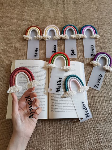 Rainbow Bookmark, Teacher Appreciation Gifts, Name Bookmark, School Leaving Gift, Readers Gift, End of Term Present Idea Rainbow Bookmark, End Of Term, Leaving Gifts, Making 10, Reading Books, Gifts For Readers, Appreciation Gifts, Lovers And Friends, Bridal Shower Gifts