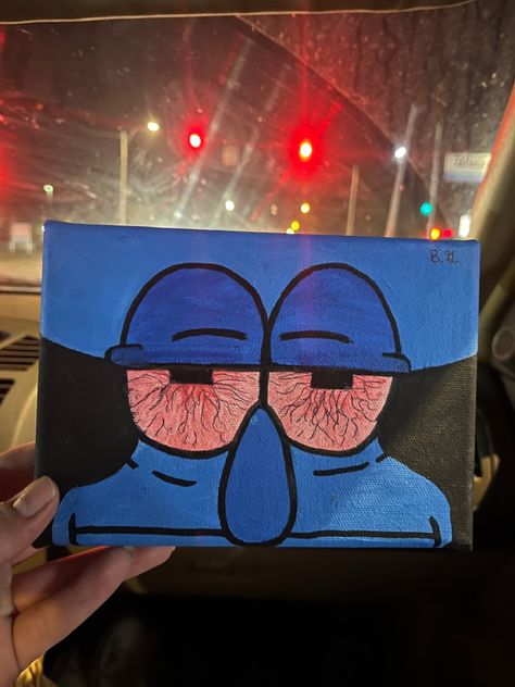 #squidward #painting #high High Squidward Painting, Squidward Art, Squidward Painting, Doodle Art Designs, Painting Art Projects, Painted Pumpkins, Painting Art, Face Painting, Doodle Art