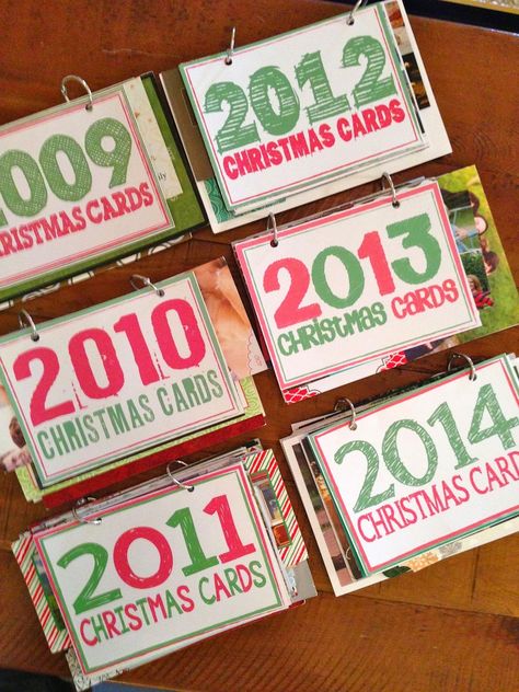 Oh Louise!: Organize Your Christmas Cards in 2015! Christmas Card Book, Greeting Card Book, Greeting Card Storage, Gift Card Holder Diy, Old Greeting Cards, Christmas Organization, Christmas Card Crafts, Card Book, Etsy Christmas