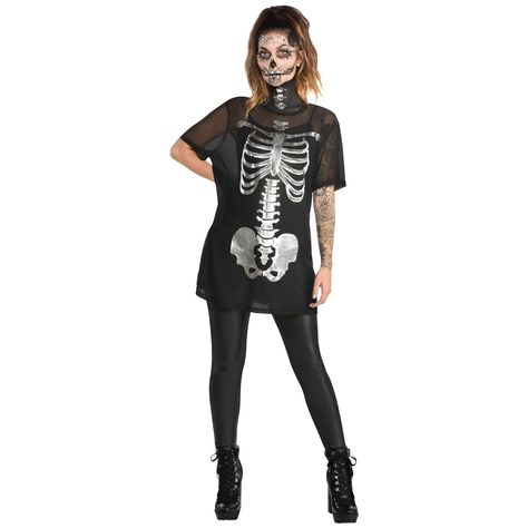 Skeleton Costume Women, Dress For Adults, Costumes Faciles, Top 10 Halloween Costumes, Halloween Costumes To Make, Women Skeleton, Skeleton Halloween Costume, Halloween Costumes Ideas, Skeleton Costume