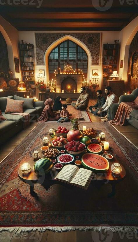 A cozy indoor setting highlighting the traditional elements of Yalda night. AI Generative Yalda Night, Pakistani Fancy Dresses, Background For Photography, Night Photography, Fancy Dresses, Beautiful Nature, Persian, Portal, Highlights