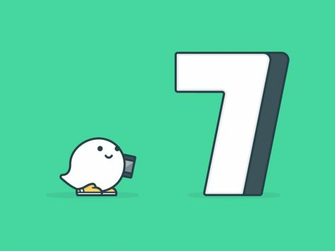 Waze - Countdown by Robin Noguier 7 More Days Countdown, Number Countdown Animation, Countdown Creative Ads, 7 Days To Go Countdown Birthday, Sleeping Animation, Countdown Animation, Countdown Gif, Animated Numbers, Countdown Ideas