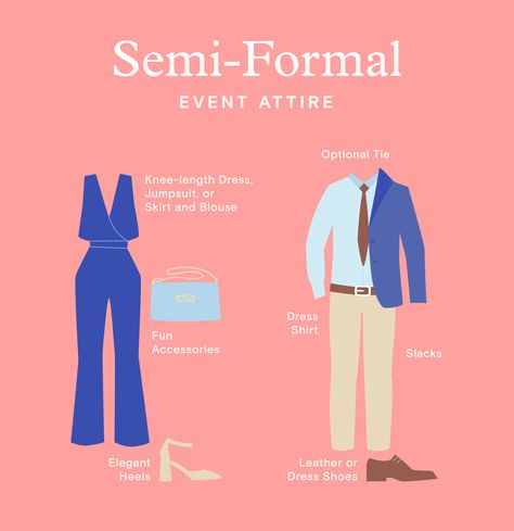 Types Of Dress Codes For Parties, Wedding Dress Code Guide For Guests, Summer Wedding Dress Code, Preppy Wedding Guest Outfit, Semi Formal Party Outfit, Cocktail Attire For Women Wedding, Semi Formal Wedding Attire For Guest, Wedding Dress Code Guide, Dress Code Formal