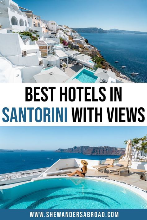 Discover the most stunning hotels in Santorini with caldera views for every budget. Including the best hotels with private pools, terraces, and epic sunset views! | Santorini travel guide | Santorini travel tips | Santorini hotel private pool | Santorini hotel aesthetic | Santorini hotel room luxury | Best Santorini hotels with caldera view | Where to stay in Santorini | Honeymoon hotels in Santorini | Luxury hotels in Santorini | Caldera view hotels in Santorini sunset view hotel Hotel Room Luxury, Aesthetic Santorini, Best Hotels In Santorini, Where To Stay In Santorini, Santorini Honeymoon, Santorini Travel Guide, Hotel Aesthetic, Santorini Sunset, Santorini Hotels