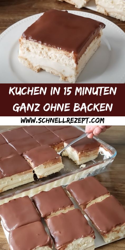 Entdecke den verlockenden Geschmack von unserem 'Ess Mich Doof Kuchen' – ein köstlicher Kuchentraum ohne Backen! Verführerisch, einfach zuzubereiten und einfach zum Reinbeißen. Hol dir das Rezept und genieße einen süßen Genuss ohne den Ofen anzuschalten. 🍰✨ #OhneBacken #EssMichDoof #Lecker Healthier Zucchini Muffins, German Food, No Bake Cake, Easy Desserts, Cake Desserts, Tart, Food And Drink, Yummy Food, Snacks