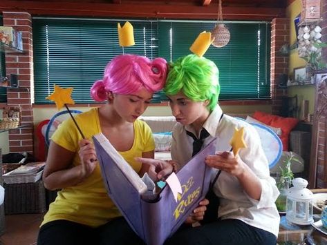 Fairly Odd Parents Costume, Cosmo E Wanda, Cosmo And Wanda Costume, Da Rules, School Festival, Cosmo And Wanda, Fairly Oddparents, The Fairly Oddparents, Fairly Odd Parents