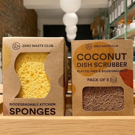 BIODEGRADABLE KITCHEN SPONGES - TWO PACK Shrek House, Plastic Free Kitchen, Environmentally Friendly Living, Plastic Free Living, Zero Waste Kitchen, Grease Stains, Kitchen Sponge, Eco Living, Stainless Steel Straws