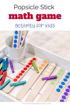 2yr Activities, Preschool Numbers, Mathematics Activities, Dot Stickers, Math Activities For Kids, Math Games For Kids, Craft Sticks, Curriculum Planning, Kindergarten Math Activities