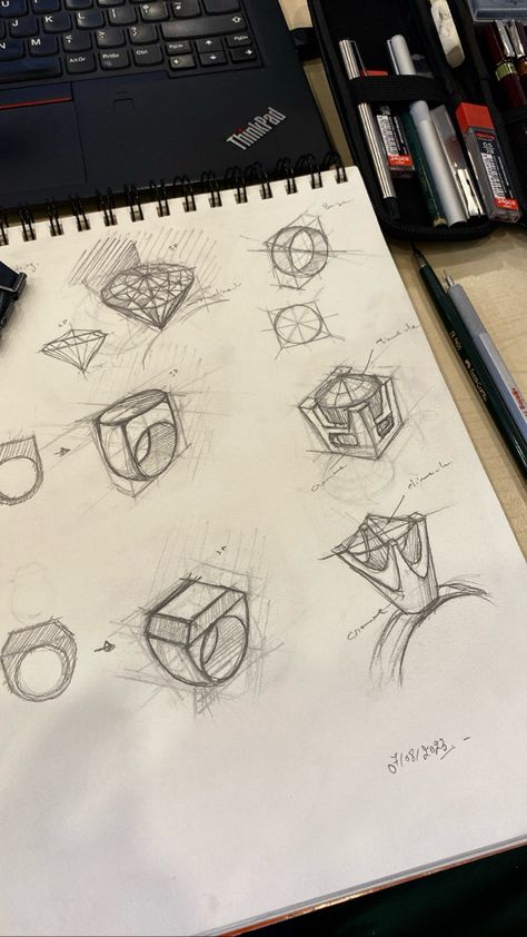 Jewelry Sketch Drawing, Jewellery Sketching, Bear Face Drawing, Tattoos Architecture, Jewel Drawing, Ring Jewellery Design, Jewellery Design Sketches, Jewelry Illustration, Jewelry Design Drawing