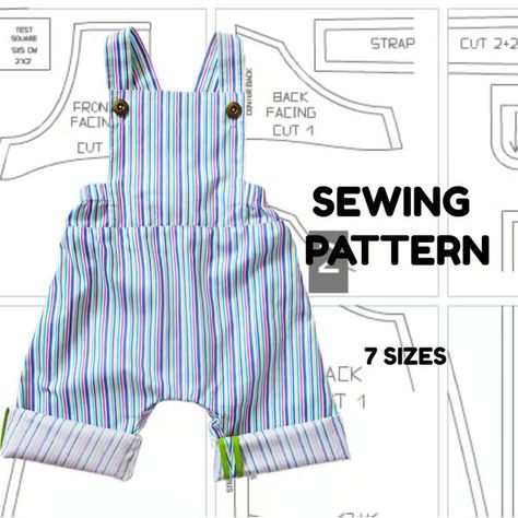 sewing patterns for baby girls Sew Gifts, Toddler Sewing Patterns, Toddler Overalls, Wellie Wishers Dolls, Sewing Baby Clothes, Diy Baby Clothes, Cloth Dolls Handmade, Sewing For Baby, Jumpsuit For Kids