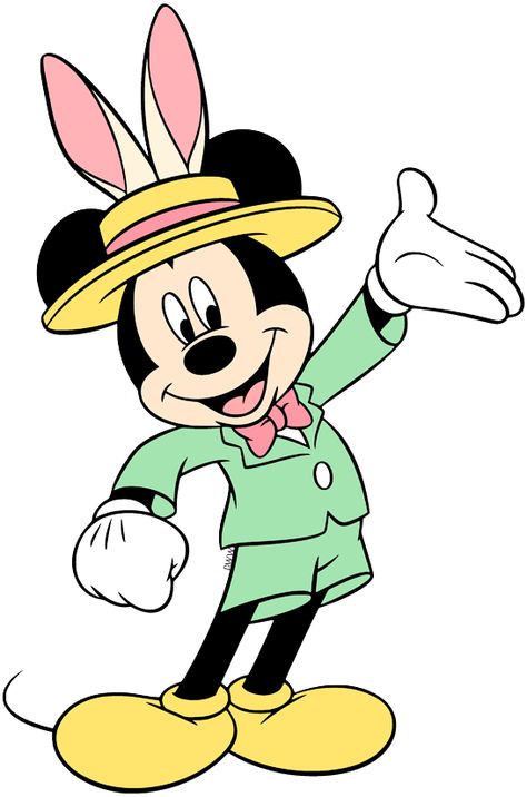 Spring Mickey Mouse, Disney Easter Drawings, Easter Cartoon Characters, Easter Mickey Mouse, Uskrsnje Ideje, Disney Sublimation, Easter Characters, Easter Disney, Easter Drawing