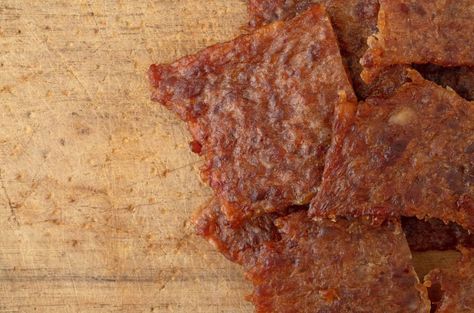 If you have a smoker, you can make homemade meat jerky. It's also possible to use a food dehydrator, although you'll be missing out on that bold smoke Pork Jerky Recipe Dehydrator, Pork Loin Jerky Recipe, Jerky Marinades, Pork Jerky Recipe, Jerky Recipes Dehydrator, Jerky Marinade, Best Food Dehydrator, Pork Jerky, Homemade Jerky